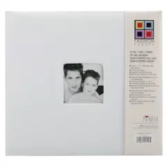 MBI Fashion Fabric Post Bound Album, 12" x 12" White