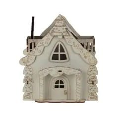 7" Unfinished Gingerbread House DIY LED Wood D&eacute;cor by Make Market&reg;