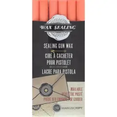Manuscript Wax Sealing Gun Wax Sticks, 6ct. Peach