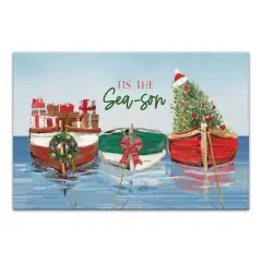 30" Tis the Sea-son Christmas Canvas Wall D&eacute;cor