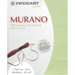 Zweigart&reg; Murano Precut 32 Count Premium Fabric, 18" x 27" Sage Green