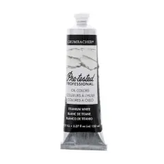 Grumbacher&reg; Pre-Tested Professional Oil Color, 150mL Titanium White