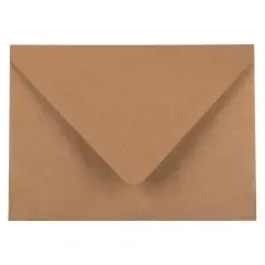 JAM Paper 4.75" x 6.5" Brown Kraft Recycled V-Flap Invitation Envelopes, 100ct.