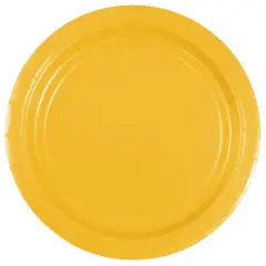 JAM Paper 7" Paper Party Plates, 50ct. Yellow