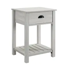 Walker Edison 18" 1-Drawer Country Side Table Stone Gray