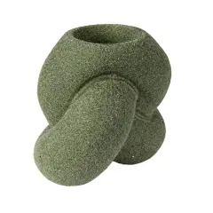 Hello Honey&reg; 4" Green Stoneware Tealight & Taper Candle Holder