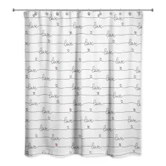 Love Script Shower Curtain