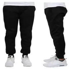 Galaxy by Harvic Men's Fleece-Lined Jogger Sweatpants Black