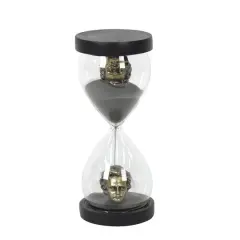 8.25" Black & Gold Poe's Head Hourglass Tabletop D&eacute;cor by Ashland&reg;