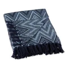 DII&reg; Zig-Zag Chevron Throw Nautical Blue