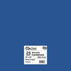 PA Paper&trade; Accents 12" x 12" 65lb. Smooth Cardstock, 25 Sheets Deep Cobalt