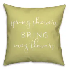 Tea Pot Spring Showers 18" x 18" Throw Pillow