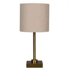 15.5" Metal Table Lamp with Natural Fabric Shade by Ashland&reg;