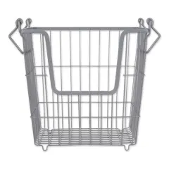DII&reg; Large Square Metal Basket Cool Gray