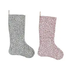 Hello Honey&reg; 20" Green & Red Cotton Kantha Stitch Stocking D&eacute;cor, 2ct.