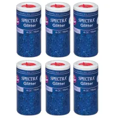 Spectra Glitter 4oz. Blue, 6ct.