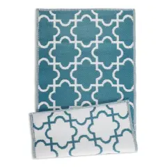 DII&reg; Lattice Outdoor Floor Runner, 3ft. x 6ft. Storm Blue