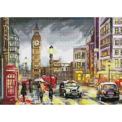Diamond Dotz&reg; Intermediate London Scene Diamond Painting Kit