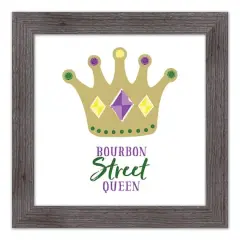 Bourbon Street Queen Crown Western Gray Framed Print