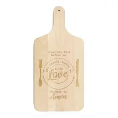 17" Food Before Us Maple Paddle Cutting Board