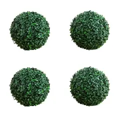 8in. UV Resistant Artificial Boxwood Ball (Indoor/Outdoor) - Set of 4