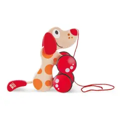 Hape Walk-A-Long Pepe the Puppy Wooden Toddler Pull Toy