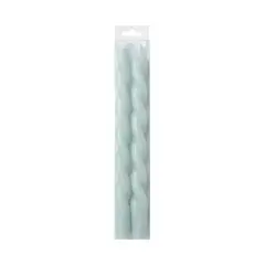 10" Unscented Twist Taper Candles, 2ct. by Ashland&reg; Light Blue