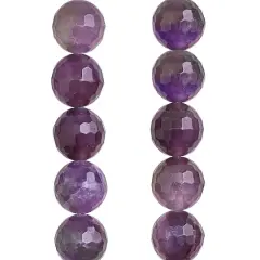 Faceted Amethyst Round Beads, 8mm by Bead Landing&trade;