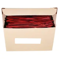 JAM Paper Home D&eacute;cor Trimmings 6" Metallic Twist Ties, 2,000ct. Red