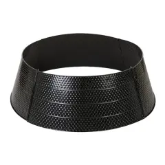 Glitzhome&reg; 40.5" Christmas Black Hammered Metal Tree Collar