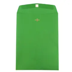 JAM Paper 9" x 12" Clasp Closure Colored Envelopes, 25ct. Green