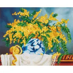 Diamond Dotz&reg; Intermediate Native Wattle Diamond Painting Kit