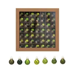 Hello Honey&reg; 1' Green Round Glass Ball Ornaments, 49ct.