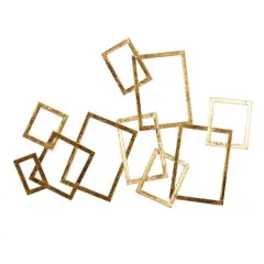 CosmoLiving by Cosmopolitan Gold Metal Contemporary Wall Decor