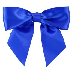 JAM Paper 4" Satin Twist Tie Bows, 50ct. Royal