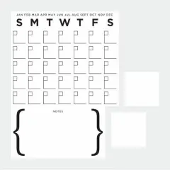 RoomMates Dry Erase Calendar Peel & Stick Giant Decal Set