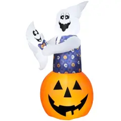 6ft. Airblown&reg; Inflatable Halloween Animated Lifting Damask Ghost with Baby