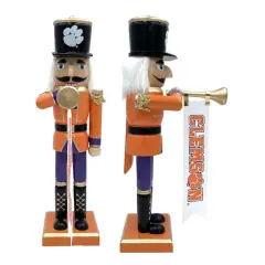 14" College Bugler Nutcracker Clemson