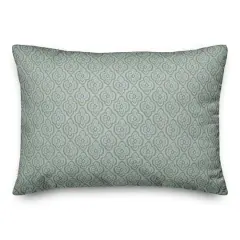 Quatrefoil Rectangular Throw Pillow Green/Blue