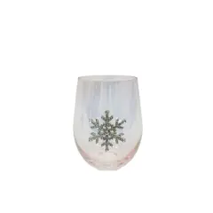 17.5oz. Snowflake Glass Drinkware by Ashland&reg; Pink
