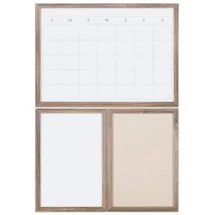 U Brands 16" x 22" Rustic MDF Framed D&eacute;cor Organization Center Kit