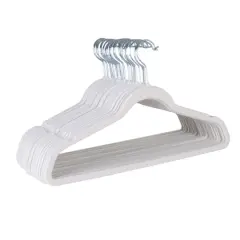 Laura Ashley Slim Velvet Hangers, 25ct. White