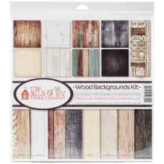 Ella & Viv Collection Kit 12"X12"-Wood Backgrounds