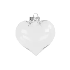 4 Pack 4" Clear DIY Plastic Heart Ornaments by Make Market&reg;