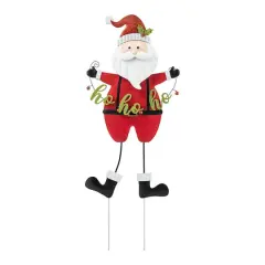 Glitzhome&reg; 36" Metal Santa HOHOHO Yard Stake