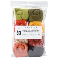 Wistyria Editions Autumn Wool Roving Rolls, 2oz.