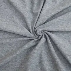 Fabric Merchants Solid Cotton Spandex Fabric Heather Gray