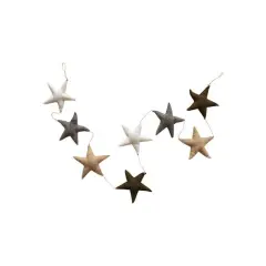 Hello Honey&reg; 6ft. Multicolor Neutral Decorative Wool Felt Star Garland