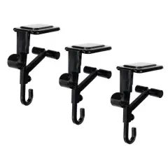 Black Mantel Garland & Christmas Stocking Holder, 3ct.