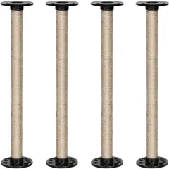 NEX&trade; Brown Industrial Pipe Metal Table Legs, 4ct.